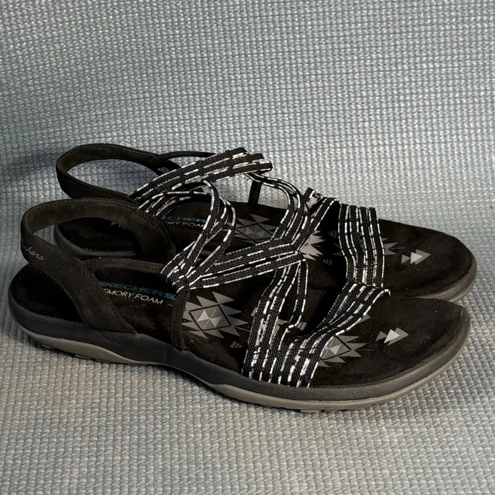 Skechers Women's Reggae Slim Stretch‎ Appeal Slingback Sandals Size 10